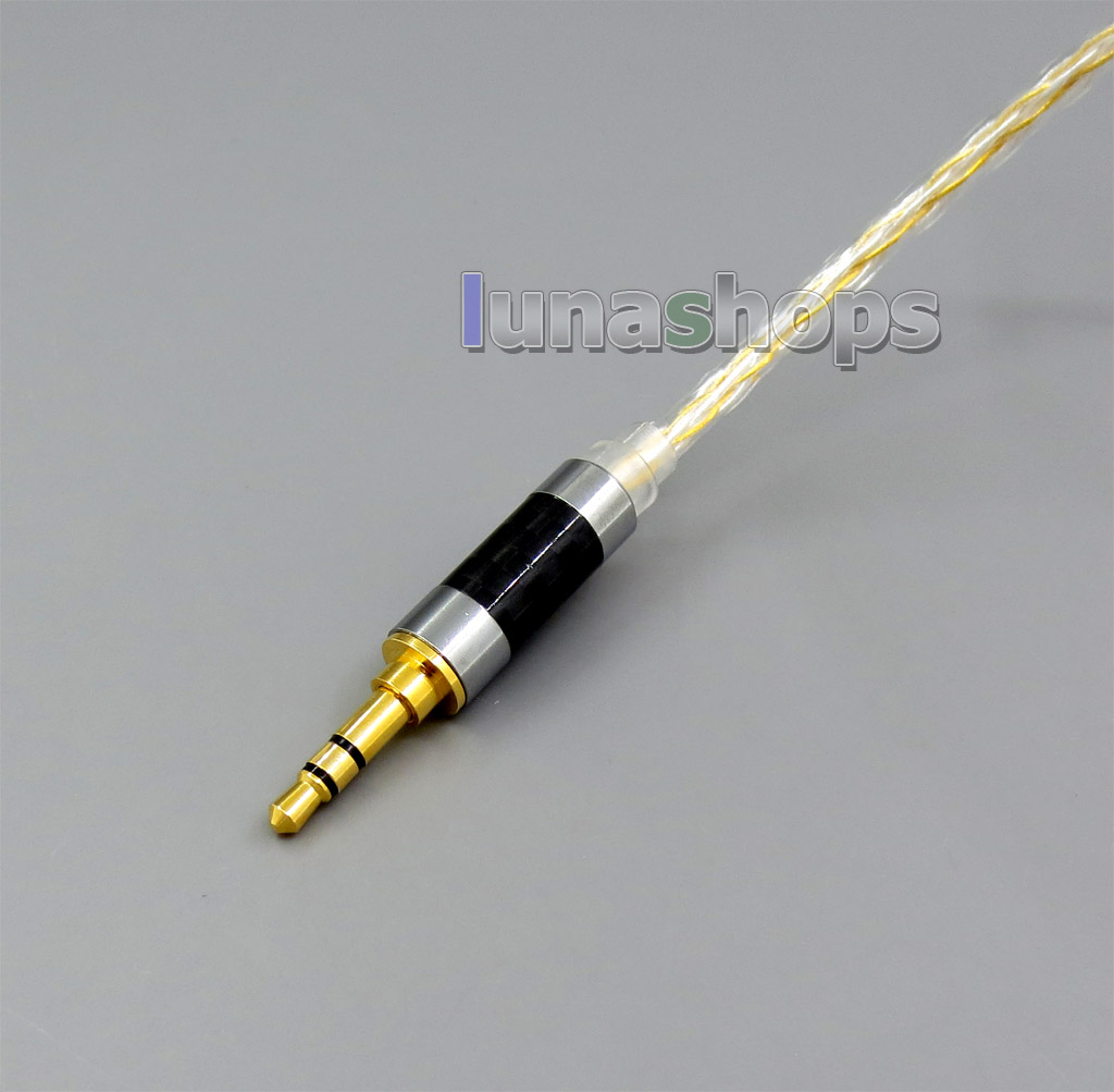 8 core 2.5mm 3.5mm 4.4mm Balanced MMCX  Pure OCC silver Gold Plated Earphone Cable For SE535 SE846 Se215 Custom 5 BA