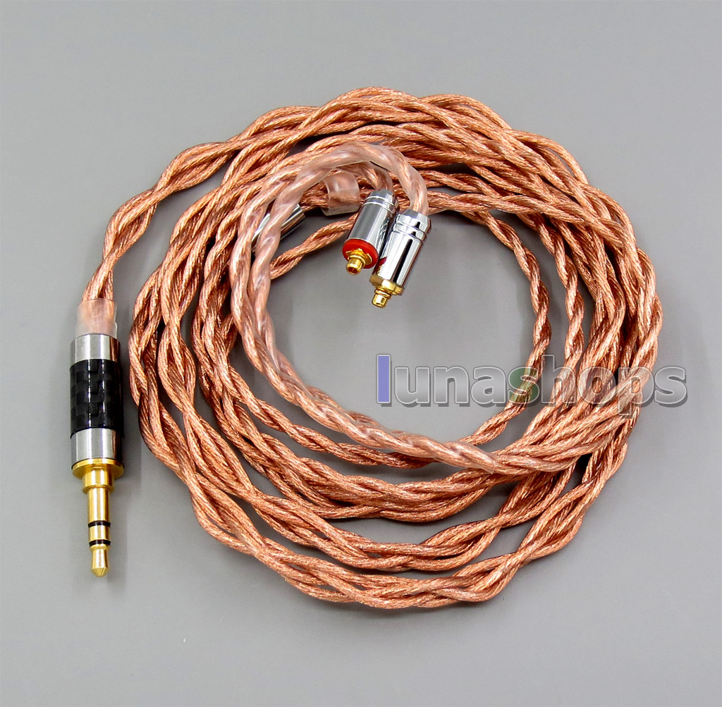 4 core 2.5mm 3.5mm 4.4mm Balanced MMCX  Pure 7N OCC 1.5mm Diameter Earphone Cable For SE535 SE846 Se215 Custom 5 BA