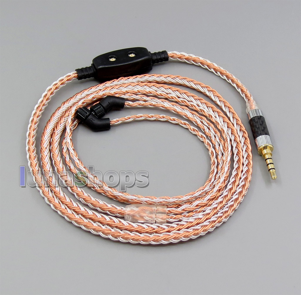 3.5mm 4pole TRRS Re-Zero Balanced 16 Core OCC Silver Mixed Earphone Cable For AKR03 Roxxane JH Audio JH24 Layla Angie AK380 AK240