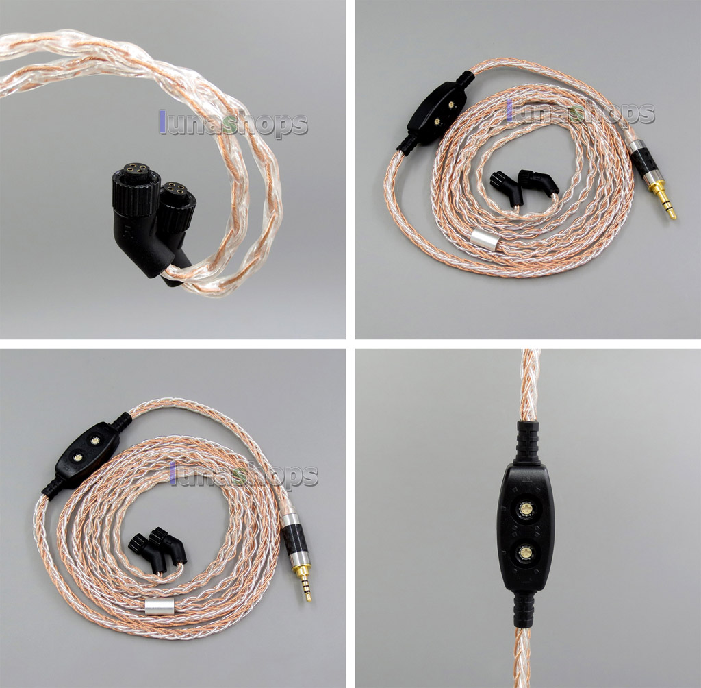 8 core 2.5mm 3.5mm 4.4mm Balanced MMCX Pure OCC silver Plated Earphone Cable For AKR03 Roxxane JH24 Layla Angie AK70 AK380 KANN