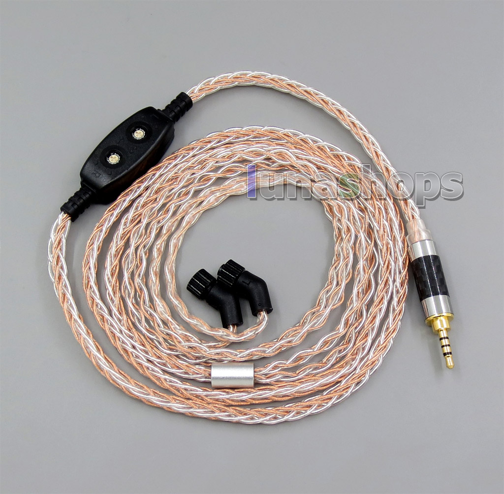 8 core 2.5mm 3.5mm 4.4mm Balanced MMCX Pure OCC silver Plated Earphone Cable For AKR03 Roxxane JH24 Layla Angie AK70 AK380 KANN