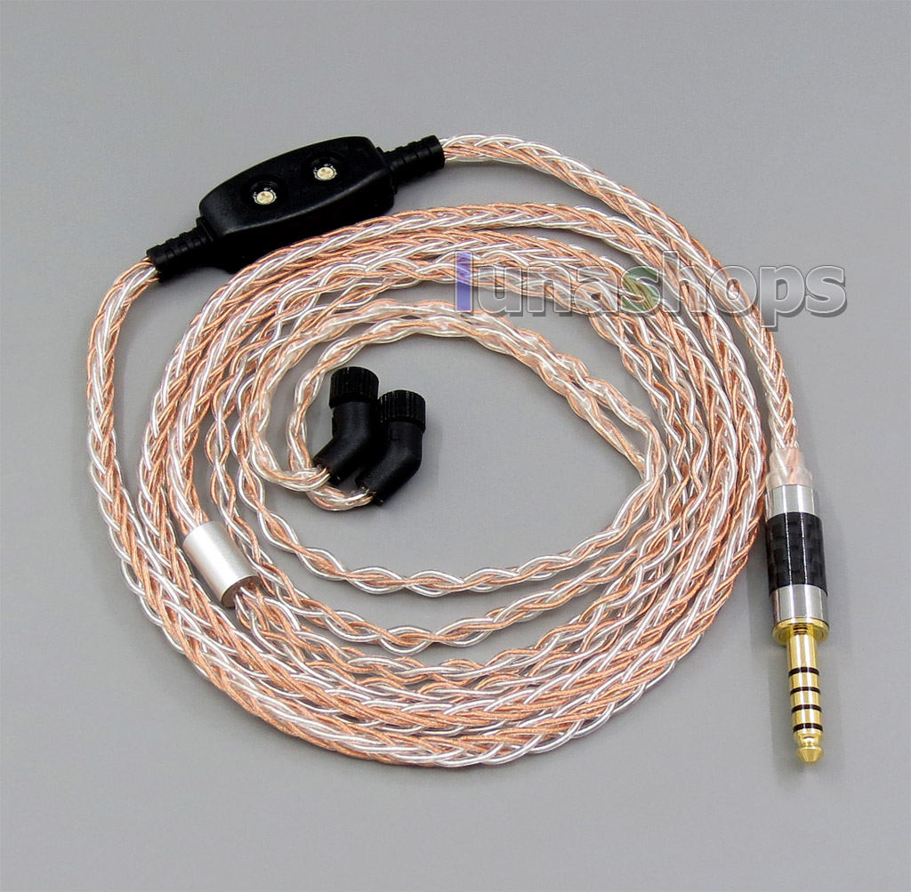 8 core 2.5mm 3.5mm 4.4mm Balanced MMCX  Pure OCC silver Plated Earphone Cable For AKR03 Roxxane JH24 Layla Angie AK70 AK380 KANN