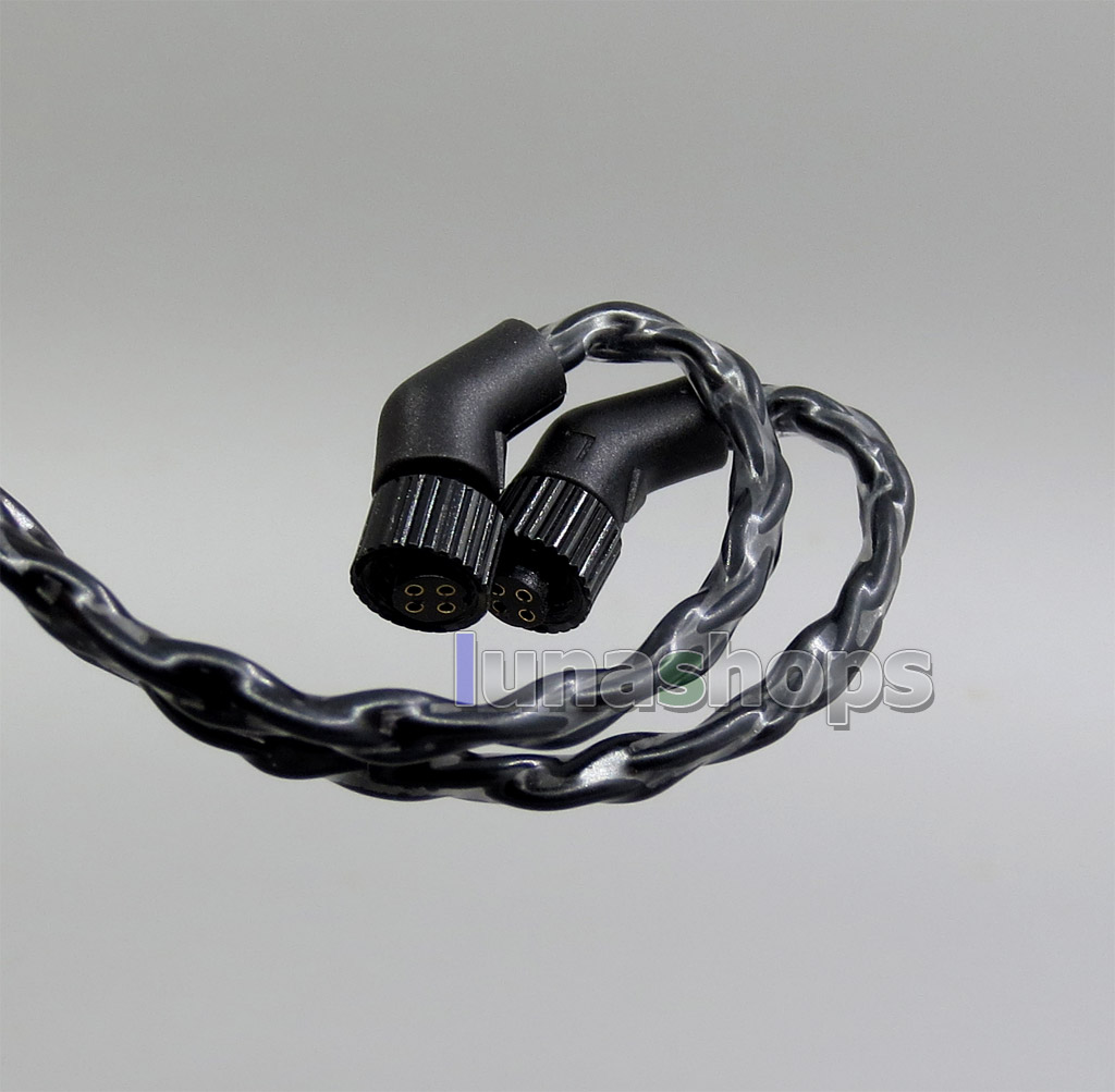 Black 8 core 2.5mm 4.4mm 3.5 Balance Pure Silver Plated Earphone Cable For AKR03 Roxxane JH24 Layla Angie AK70 AK380 KANN