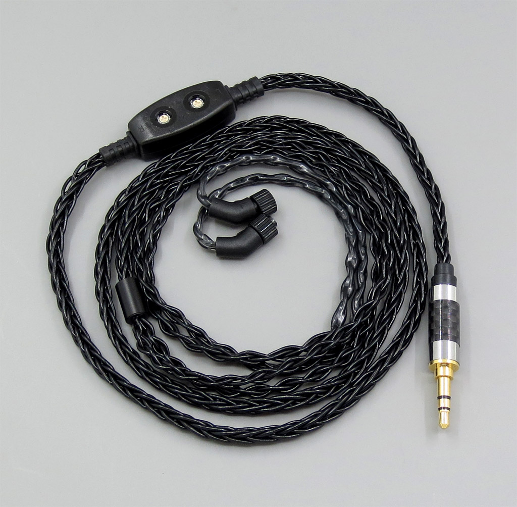 Black 8 core 2.5mm 4.4mm 3.5 Balance Pure Silver Plated Earphone Cable For AKR03 Roxxane JH24 Layla Angie AK70 AK380 KANN