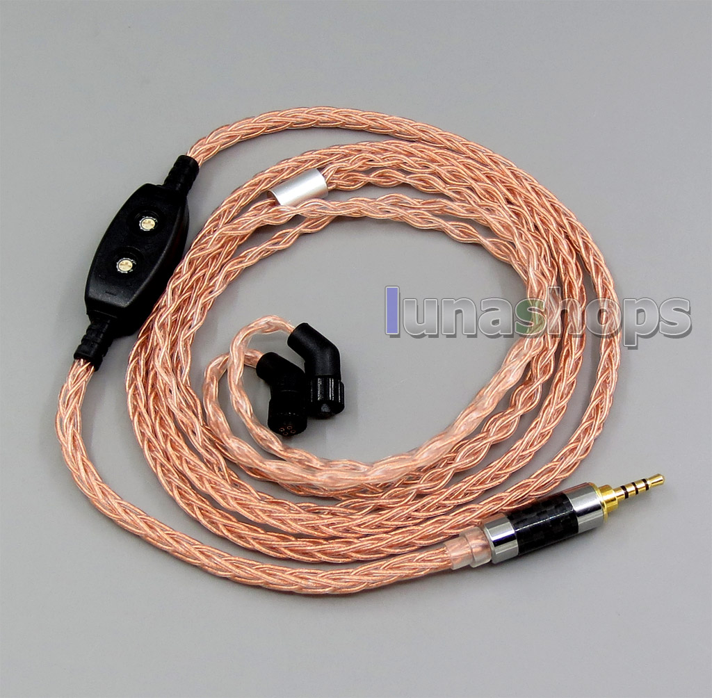 8 core 2.5mm 4.4mm Balanced MMCX Pure OCC Copper Earphone Cable For AKR03 Roxxane JH24 Layla Angie AK70 AK380 KANN