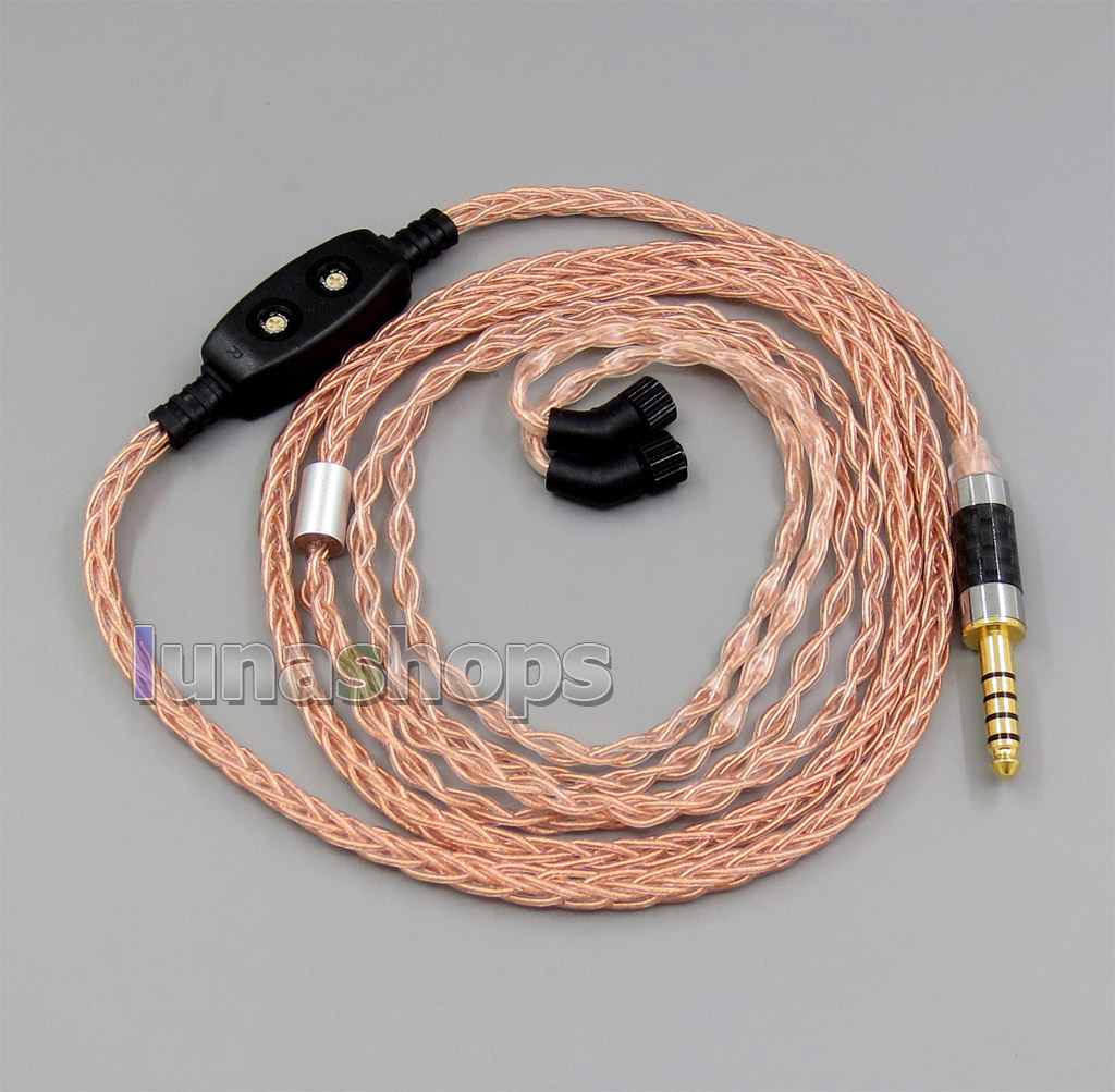 8 core 2.5mm 4.4mm Balanced MMCX Pure OCC Copper Earphone Cable For AKR03 Roxxane JH24 Layla Angie AK70 AK380 KANN