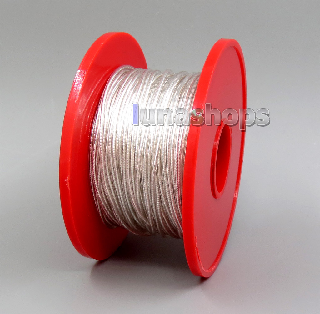 10m 7*0.1mm Pure Silver + Gold + Palladium Alloy Earphone DIY Custom Cable (Not  ) Diameter OD:1.2mm