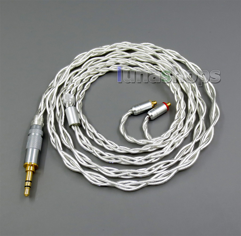 4 Cores Pure Silver Shielding Earphone Cable For MMCX Plug Shure se535 se846 se215 Earphone cable