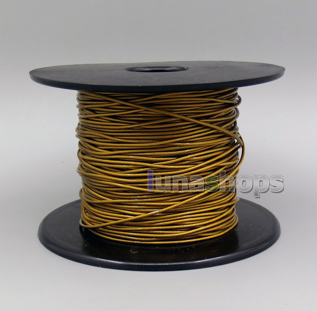 Hi-Res 48*0.05mm Bulk Extremely Soft 7N OCC Pure Silver + Gold Plated Earphone DIY Custom Cable(Not  )