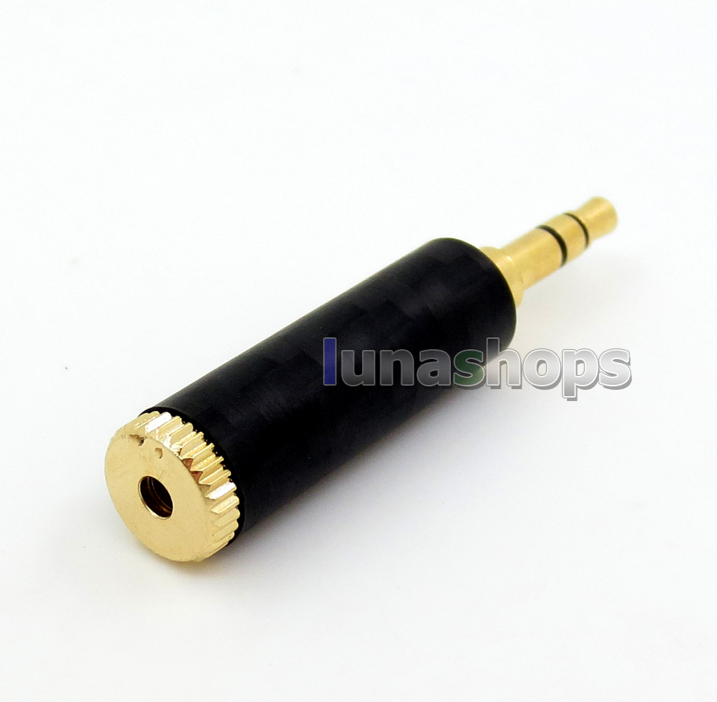 Carbon Barrel 3.5mm 2.5mm 4.4mm Balanced Male To Female Converter Headphone Earphone Audio TRRS Balanced Adapter
