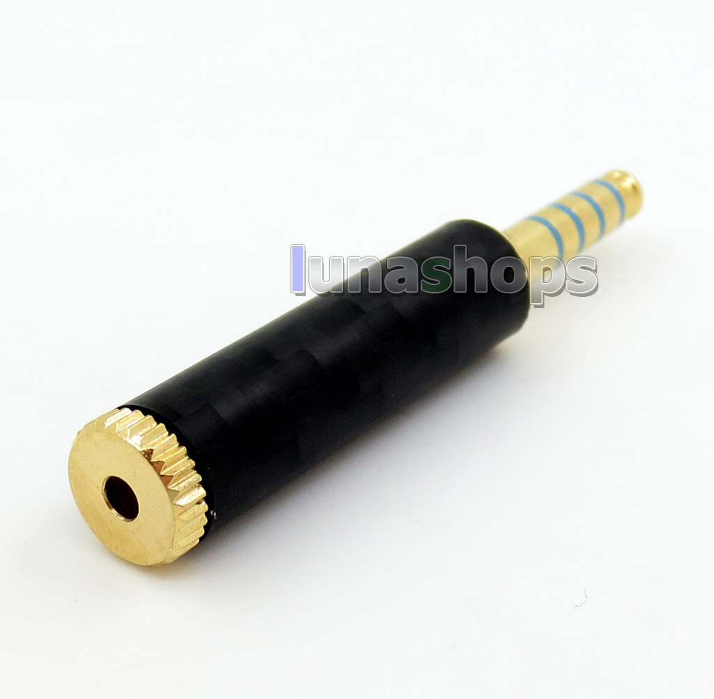 Carbon Barrel 3.5mm 2.5mm 4.4mm Balanced Male To Female Converter Headphone Earphone Audio TRRS Balanced Adapter