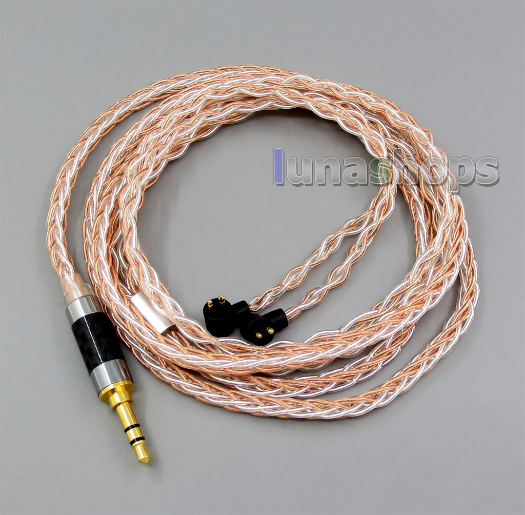 100ohm 3.5mm 2.5mm 4.4mm TRRS Re-Zero Balanced 8 Core OCC Silver Mixed Earphone Cable For Etymotic ER4B ER4PT ER4S ER6I ER4