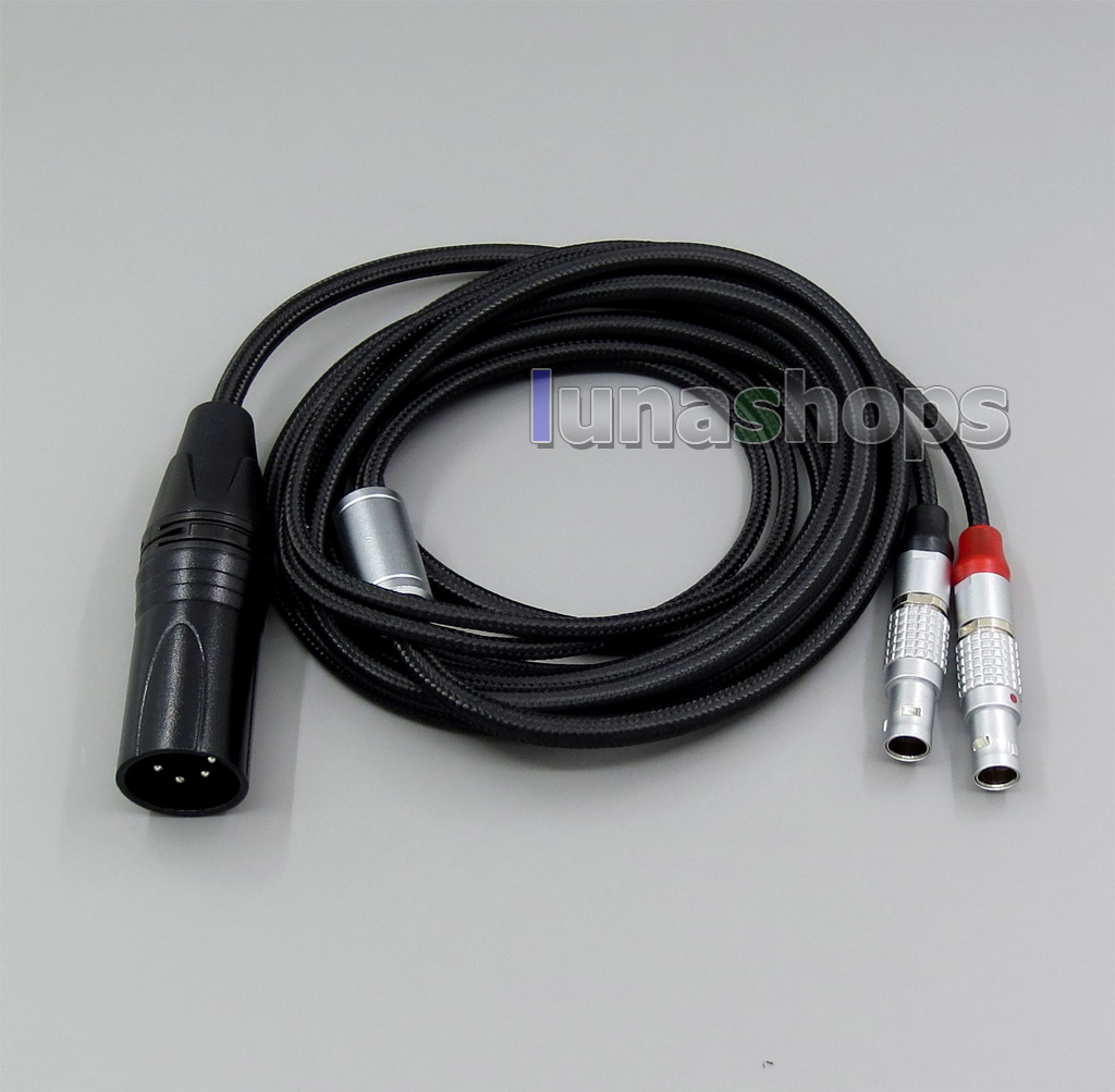 XLR Balanced Weave Cloth OD 5mm OCC Pure Silver Plated Headphone Cable For Focal Utopia Fidelity Circumaural