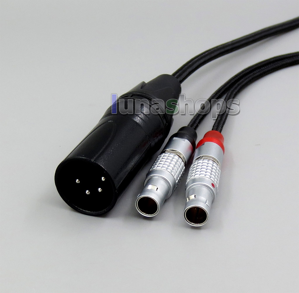 XLR Balanced Weave Cloth OD 5mm OCC Pure Silver Plated Headphone Cable For Focal Utopia Fidelity Circumaural