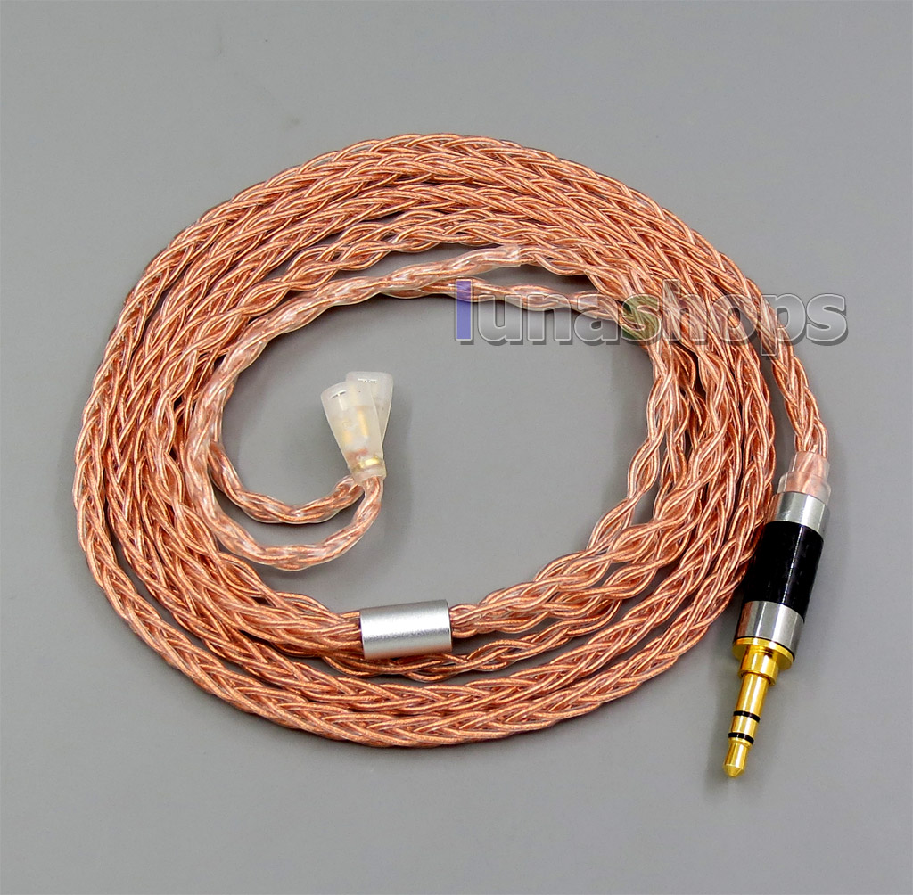 8 core 2.5mm 3.5mm 4.4mm Balanced Pure OCC Copper Earphone Cable For  Sennheiser IE8 IE80 IE800