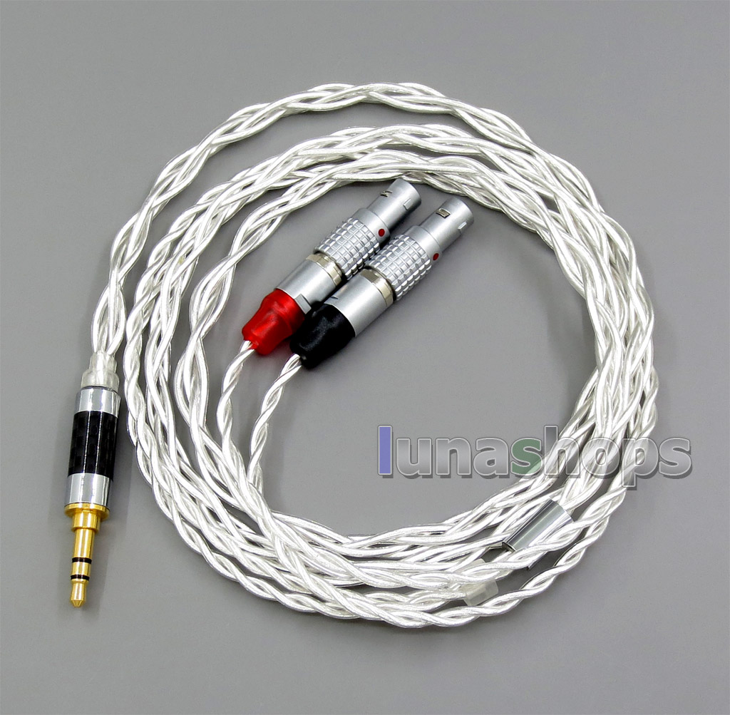 2.5mm 3.5mm 4.4mm 4 Cores Pure Silver Shielding Earphone Headphone Cable For Focal Utopia Fidelity Circumaural