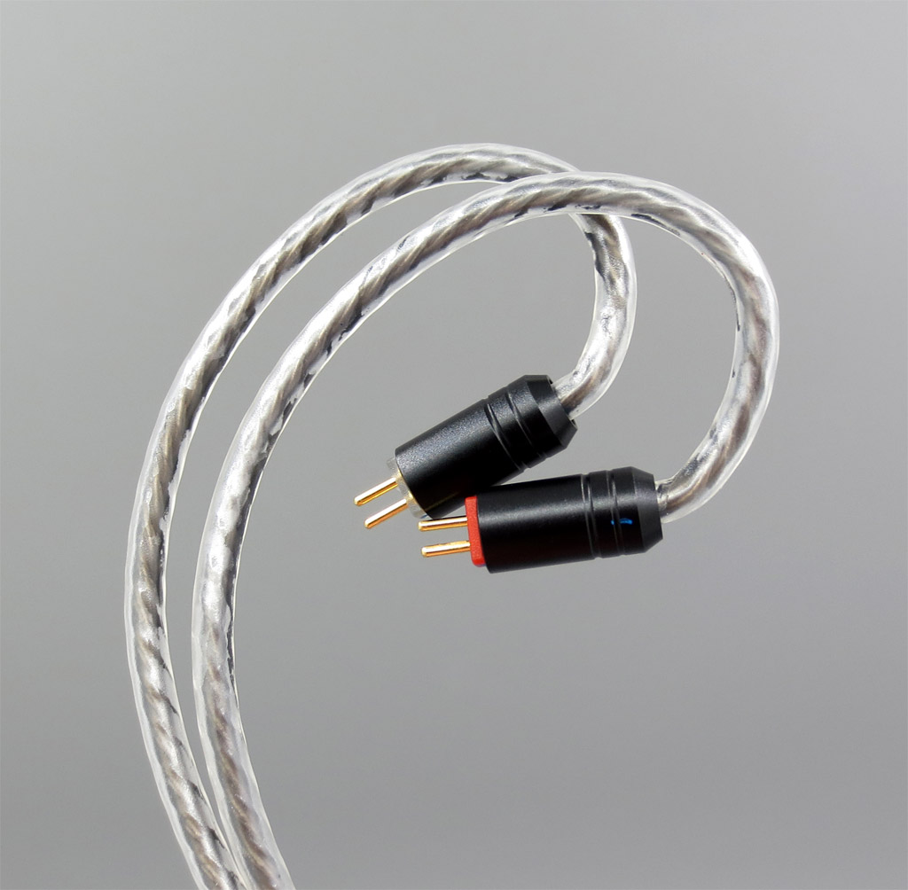 Shielding Mic Remote Pure Silver Plated Earphone Cable For 0.78mm Armature BA Custom Westone UM3x W4R