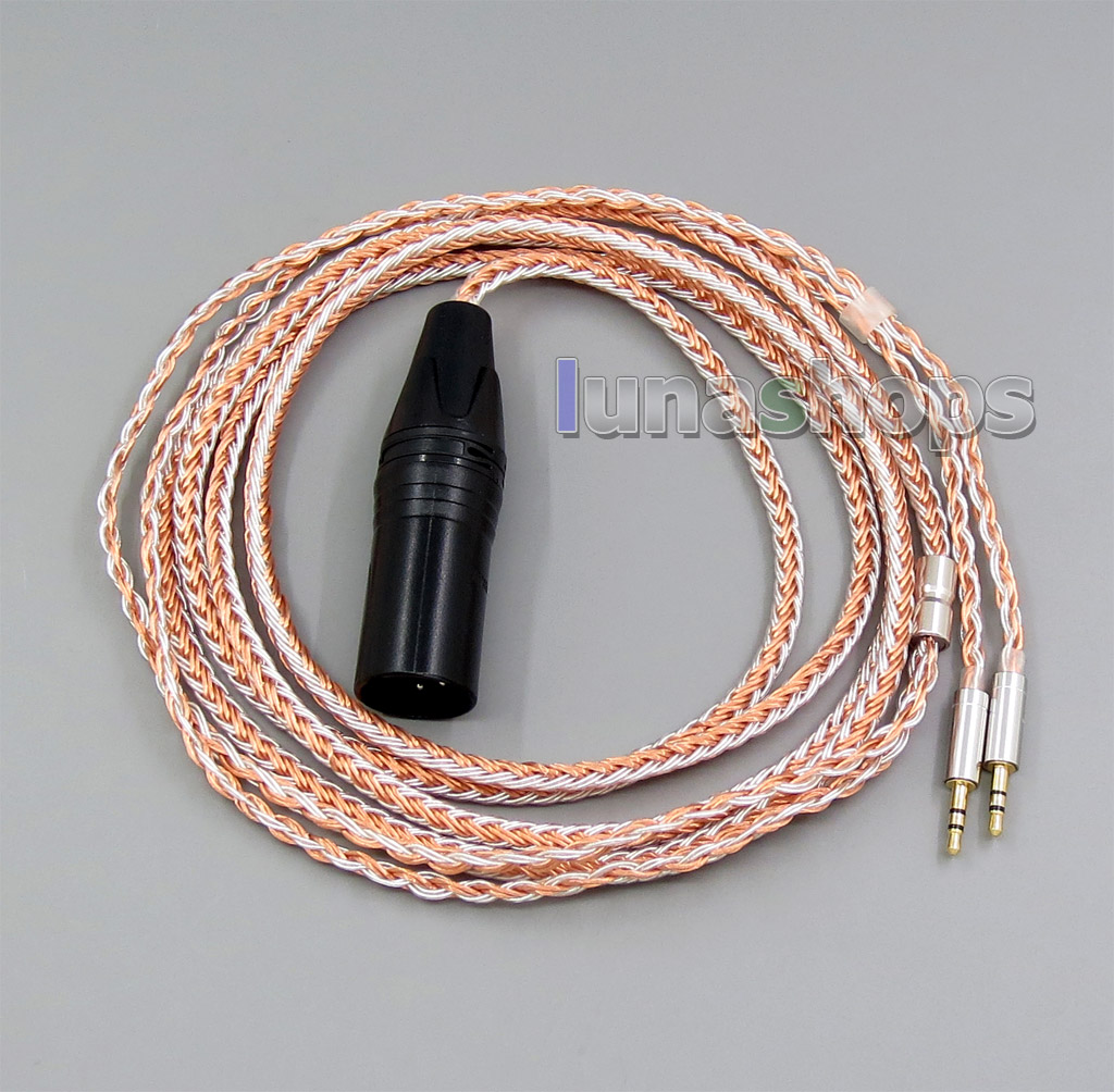 16 Cores Silver OCC Replacement Cable for Hifiman HE400S HE-400I HE560 HE-350 HE1000 V2 Headphone XLR 2.5mm 4.4mm 3.5mm to 2.5mm