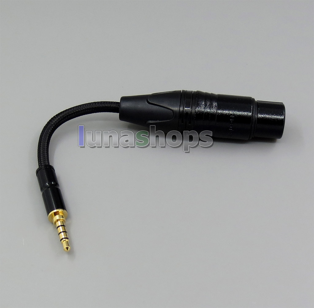 Net Shielding 3.5mm Silver Plated TRRS Re-Zero Balanced To 4pin XLR Female Cable For Hifiman HM901 HM802 Headphone Amplifier