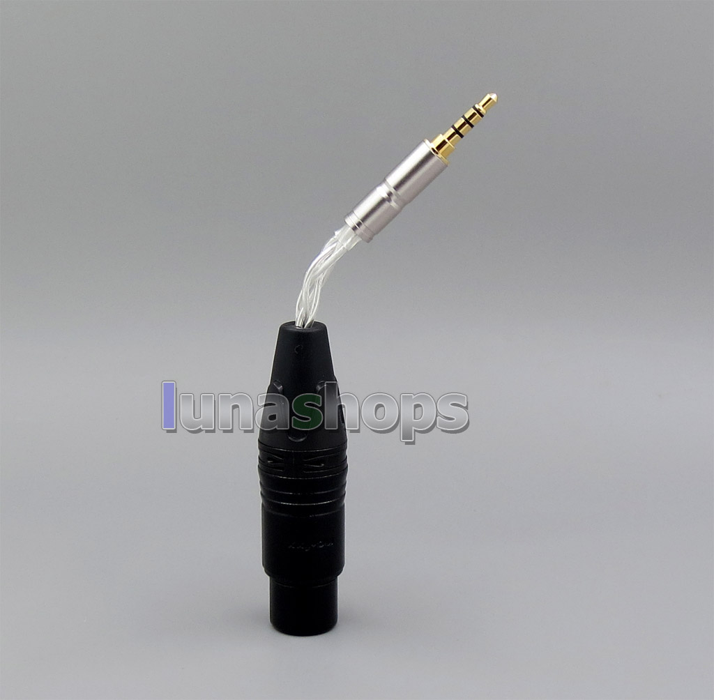 3.5mm Pure Silver Shiedling TRRS Re-Zero Balanced To 4pin XLR Female Cable For Hifiman HM901 HM802 Headphone Amplifier