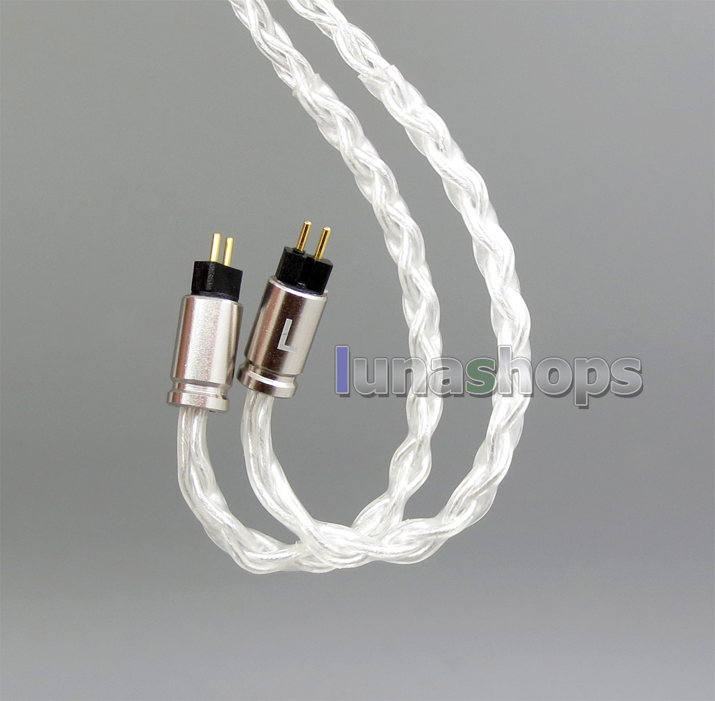 Silver 8 core 2.5mm 3.5mm 4.4mm Balanced 0.78mm 2Pin Pure OCC silver Plated Earphone Cable For W4r KZ UM3x 1964 Custom BA