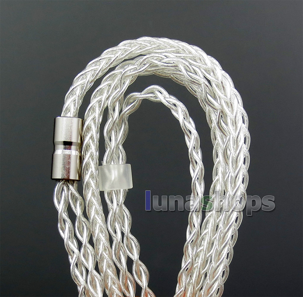 Silver 8 core 2.5mm 3.5mm 4.4mm Balanced 0.78mm 2Pin Pure OCC silver Plated Earphone Cable For W4r KZ UM3x 1964 Custom BA