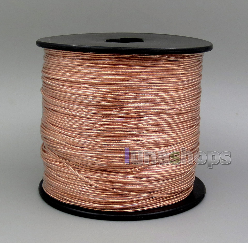 6m 6n OCC 28*0.05mm Crystal PVC OD: 1mm DIY Audio Headphone Earphone Cable