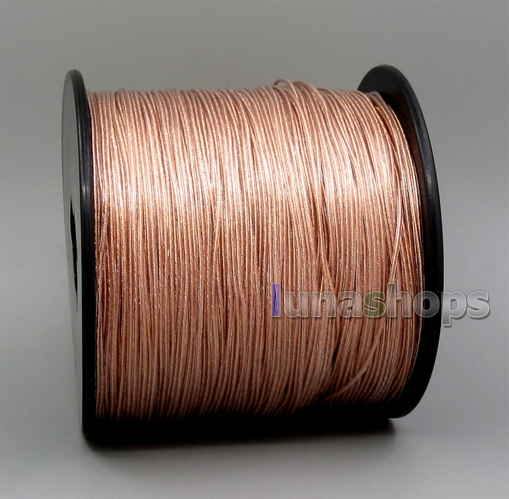 6m 6n OCC 28*0.05mm Crystal PVC OD: 1mm DIY Audio Headphone Earphone Cable