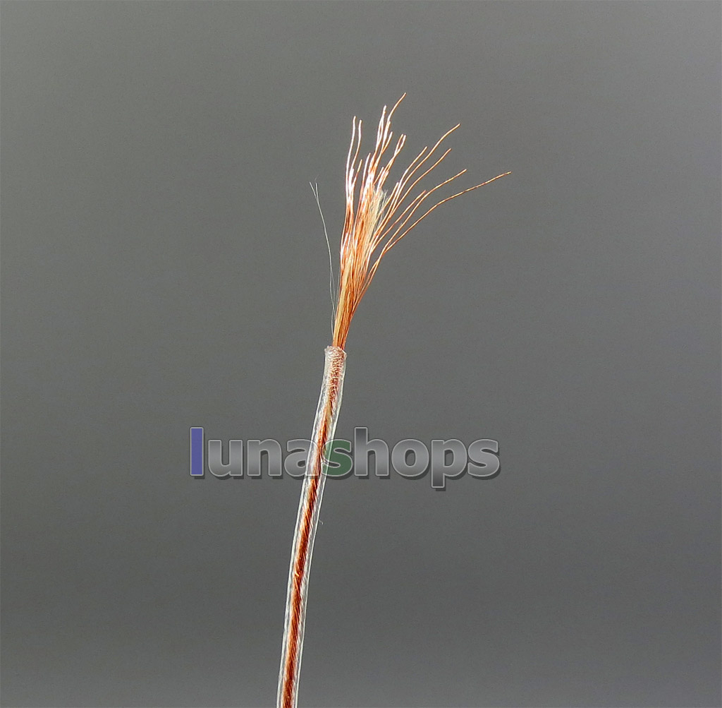 6m 6n OCC 28*0.05mm Crystal PVC OD: 1mm DIY Audio Headphone Earphone Cable