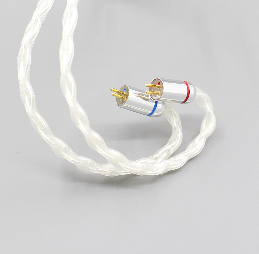 4 in 1 Awesome 99.99% Pure Silver Earphone Cable For Flat Step JH Audio JH16 Pro JH11 Pro 5 6 7 BA Custom