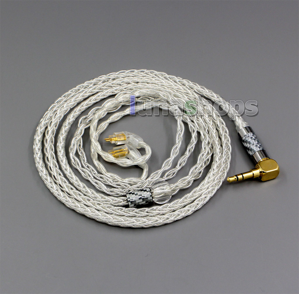 99.99% Pure Silver XLR 3.5mm 2.5mm 4.4mm Earphone Cable For L Pin BA Custom Westone W4r UM3X UM3RC JH13 JH16