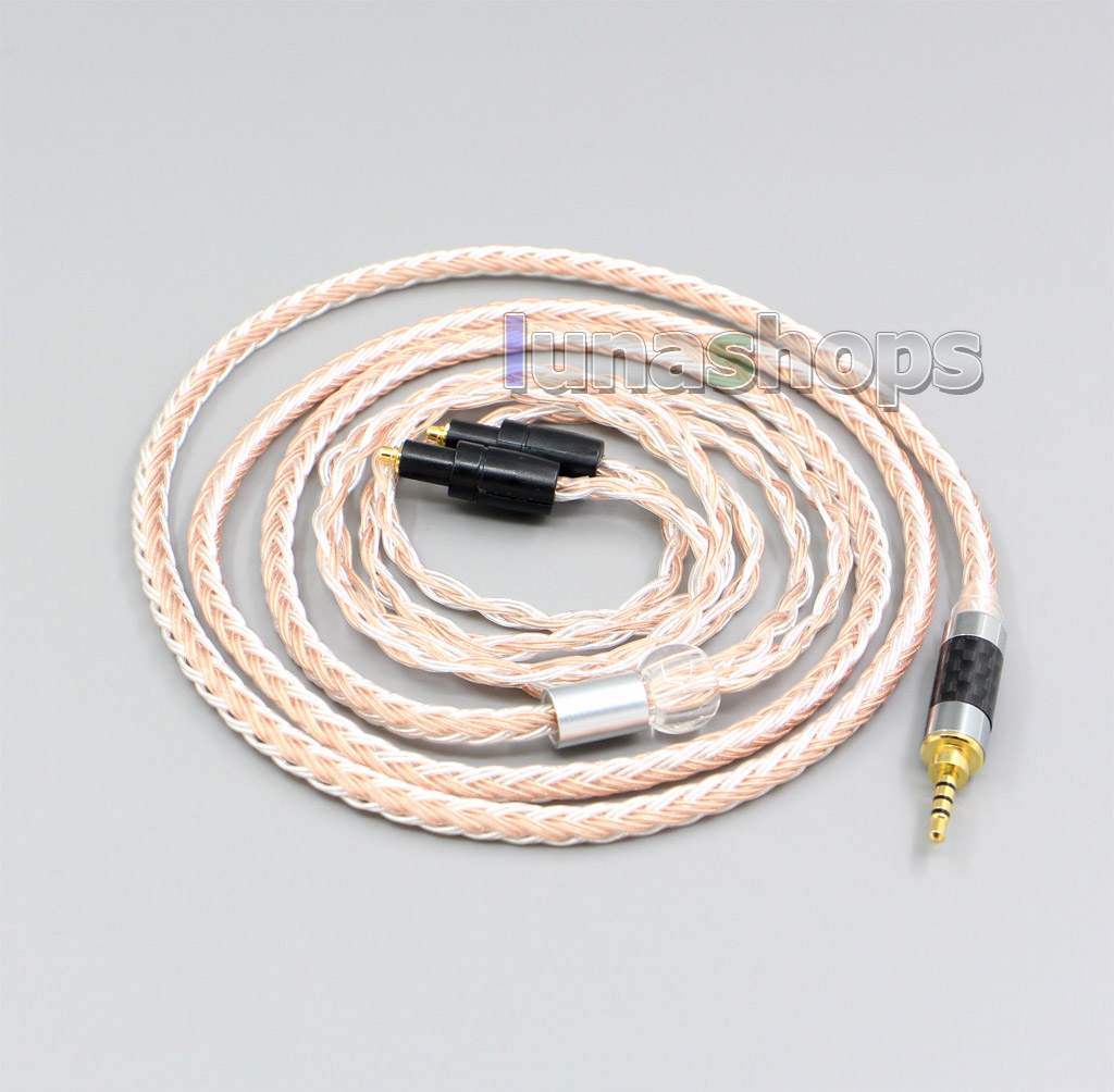2.5mm 4pole TRRS Balanced 16 Core OCC Silver Mixed Headphone Cable For Shure SRH1540 SRH1840 SRH1440