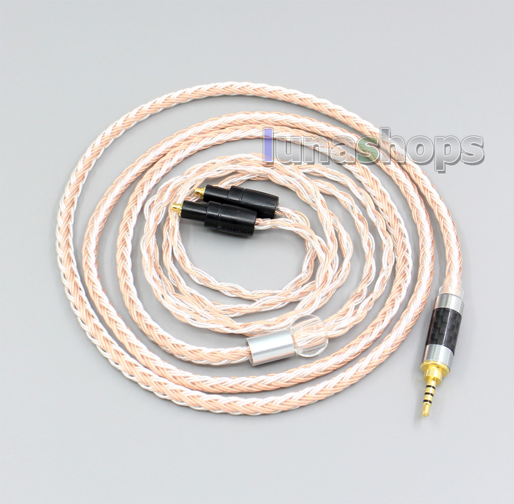 2.5mm 4pole TRRS Balanced 16 Core OCC Silver Mixed Headphone Cable For Shure SRH1540 SRH1840 SRH1440