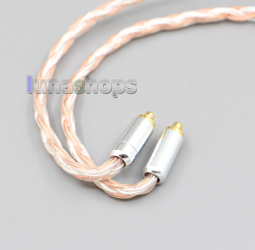 3.5mm XLR 16 Core OCC Silver Mixed Earphone Cable For Shure SE215 SE315 SE425 SE535 SE846