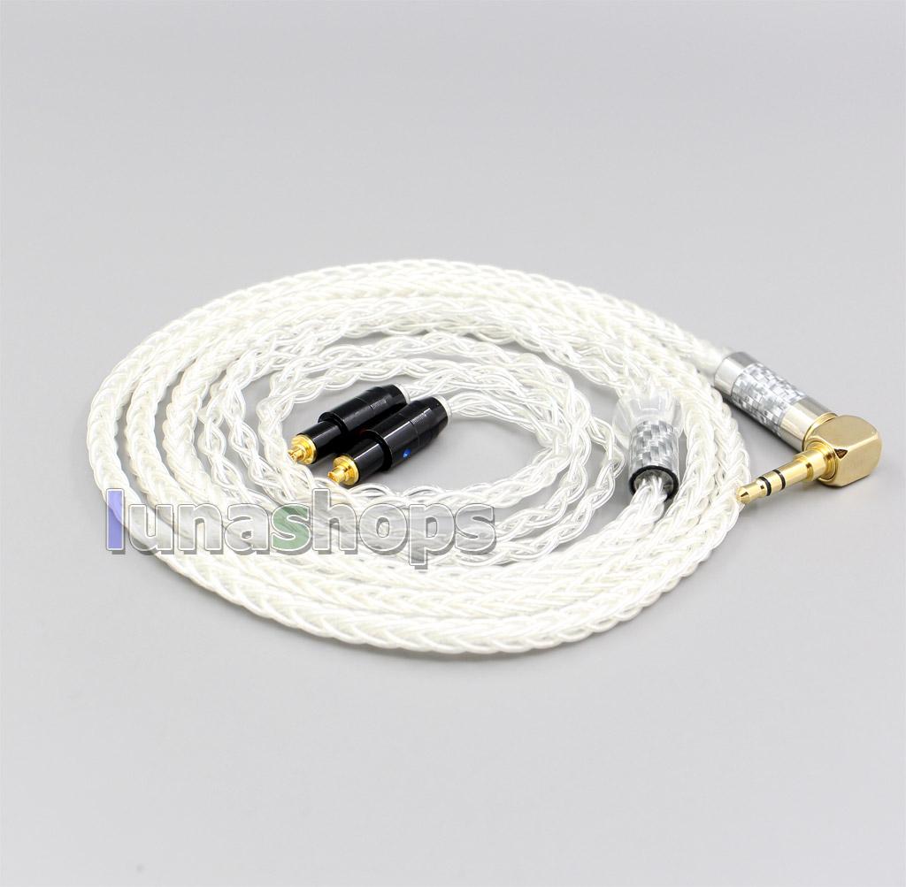 4.4mm XLR 2.5mm 3.5mm 99% Pure Silver 8 Core Earphone Cable For Shure SRH1540 SRH1840 SRH1440