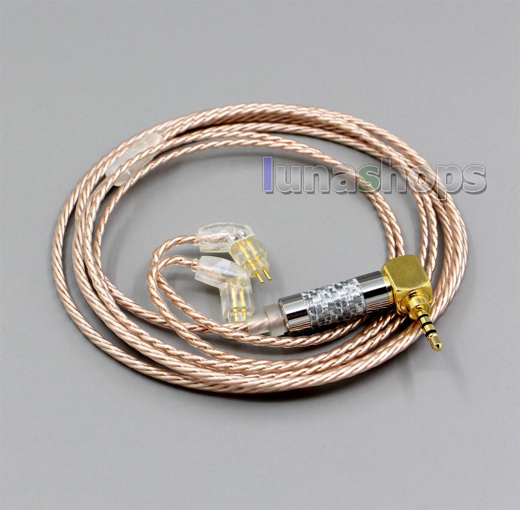 Hi-Res Silver Plated XLR 3.5mm 2.5mm 4.4mm Earphone Cable For  L Pin BA Custom Westone W4r UM3X UM3RC JH13 JH16