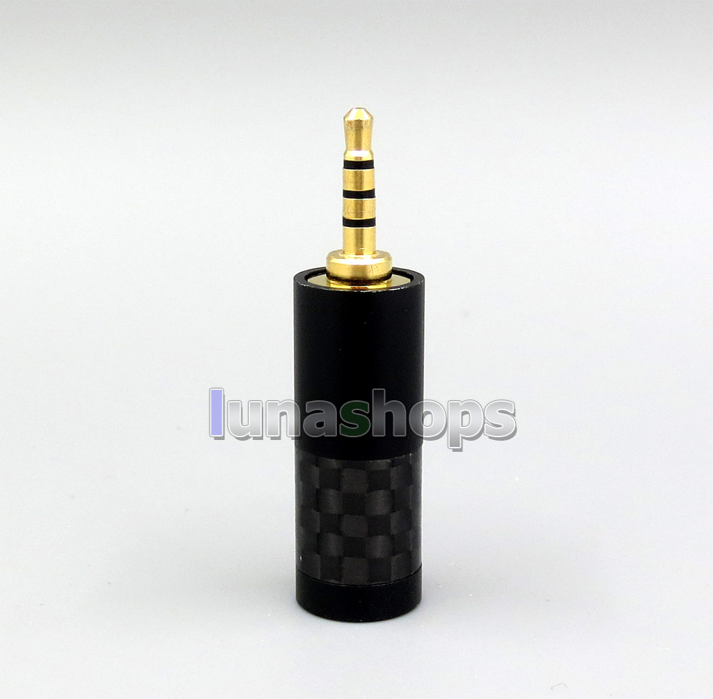 CYH-Series High Quality Black Carbon Barrel 2.5mm TRRS Balanced Male Custom DIY Adapter