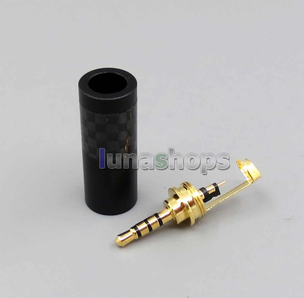 CYH-Series High Quality Black Carbon Barrel 2.5mm TRRS Balanced Male Custom DIY Adapter