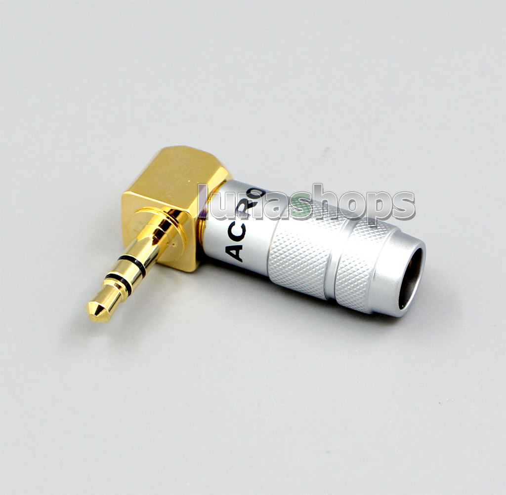 ACROLINK FP-3.5L(G) 3.5mm Stereo Male Gold plated 90 degree adapter for diy