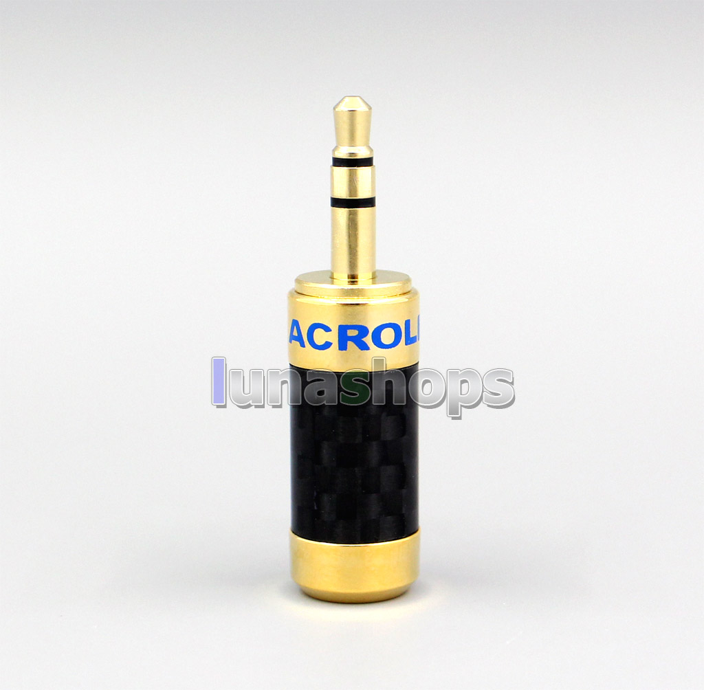 ACROLINK Gold CF-3.5 3.5mm Stereo Male Carbon Straight Adapter diameter 7mm for diy