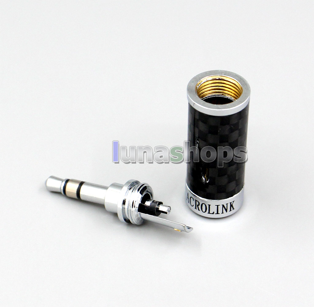 ACROLINK Rhodium/Gold BF-3.5L 3.5mm Male Carbon Straight Adapter for diy