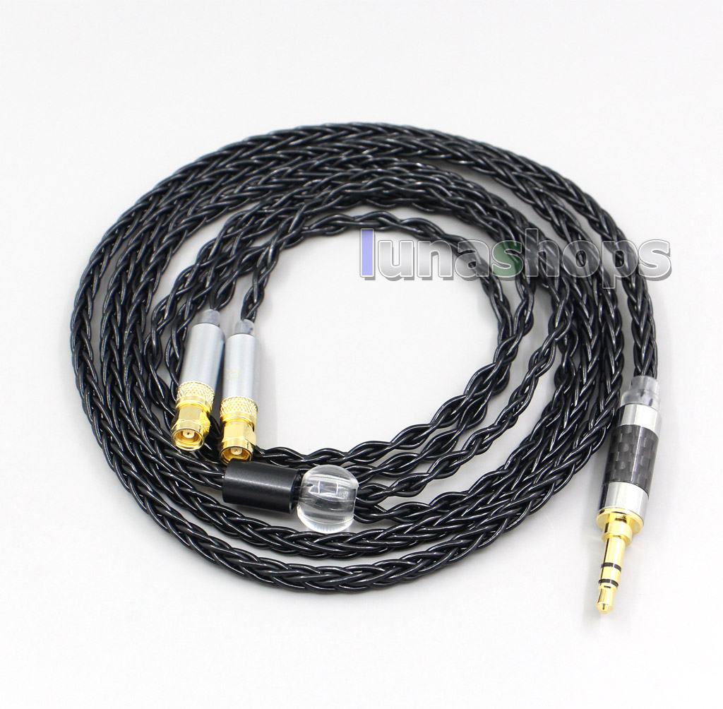2.5mm 4.4mm XLR 8 Core Silver Plated Black Earphone Cable For HiFiMan HE400 HE5 HE6 HE300 HE4 HE500 HE6
