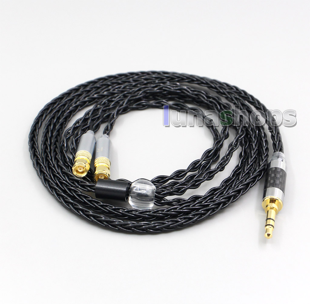 2.5mm 4.4mm XLR 8 Core Silver Plated Black Earphone Cable For HiFiMan HE400 HE5 HE6 HE300 HE4 HE500 HE6