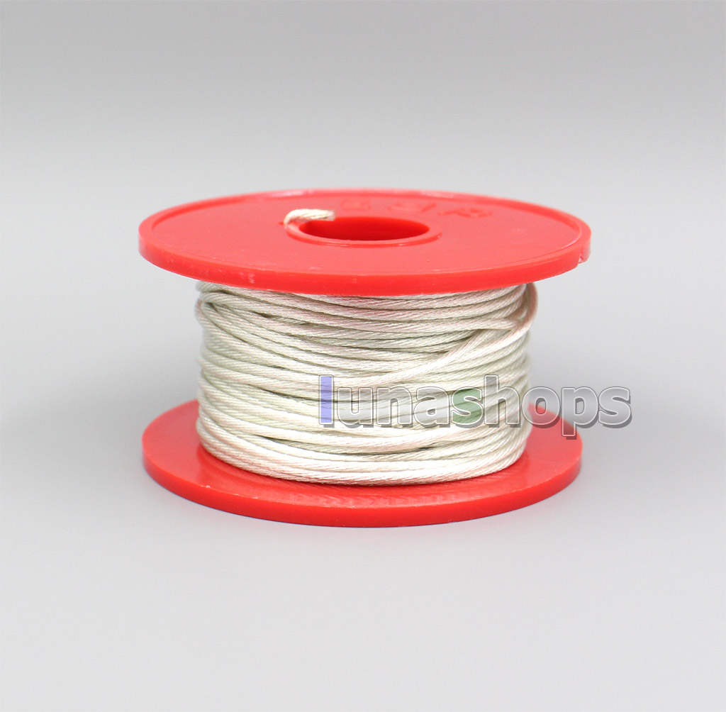 Hi-Res 49*0.1mm Bulk Extremely Soft 99% 7N Pure OCC Copper Silver Plated Earphone Headphone DIY Custom Cable(Not )