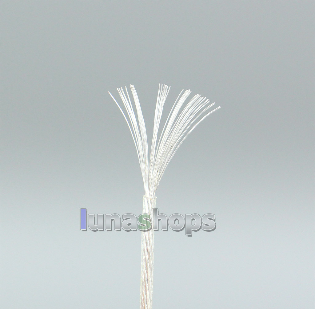 Hi-Res 49*0.1mm Bulk Extremely Soft 99% 7N Pure OCC Copper Silver Plated Earphone Headphone DIY Custom Cable(Not )
