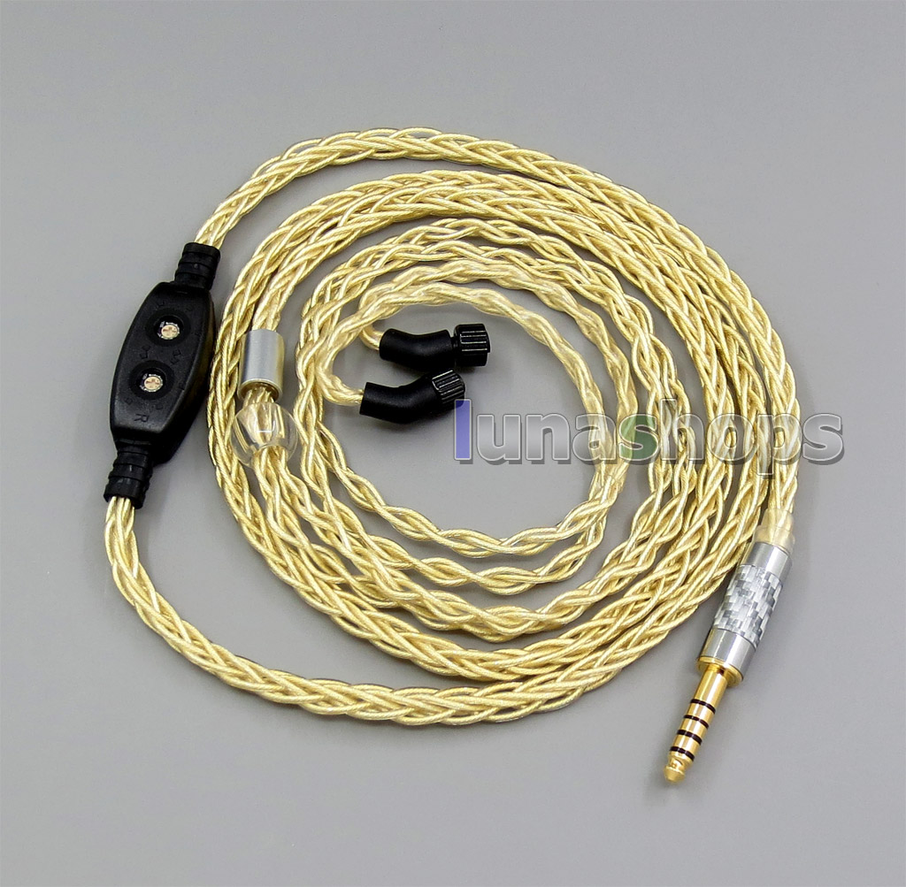 3.5mm 2.5mm 4.4mm Pure Silver+Gold Plated Mixed Headphone Cable For AKR03 Roxxane JH24 Layla Angie AK70 AK380 KANN
