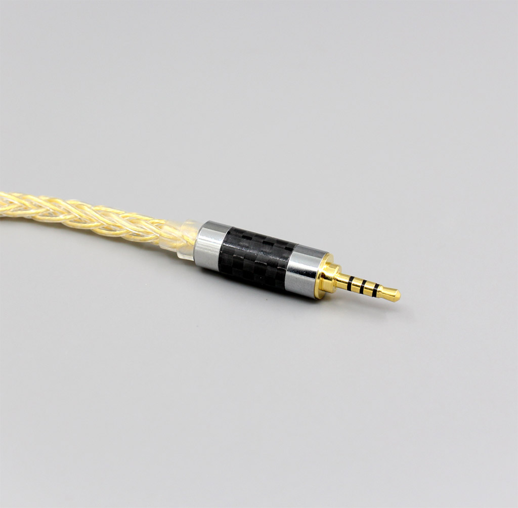 2.5mm Male To 4.4mm Angle 8 Core 99.99% Pure Silver + Gold Plated Cable For Aroma A100 AMP