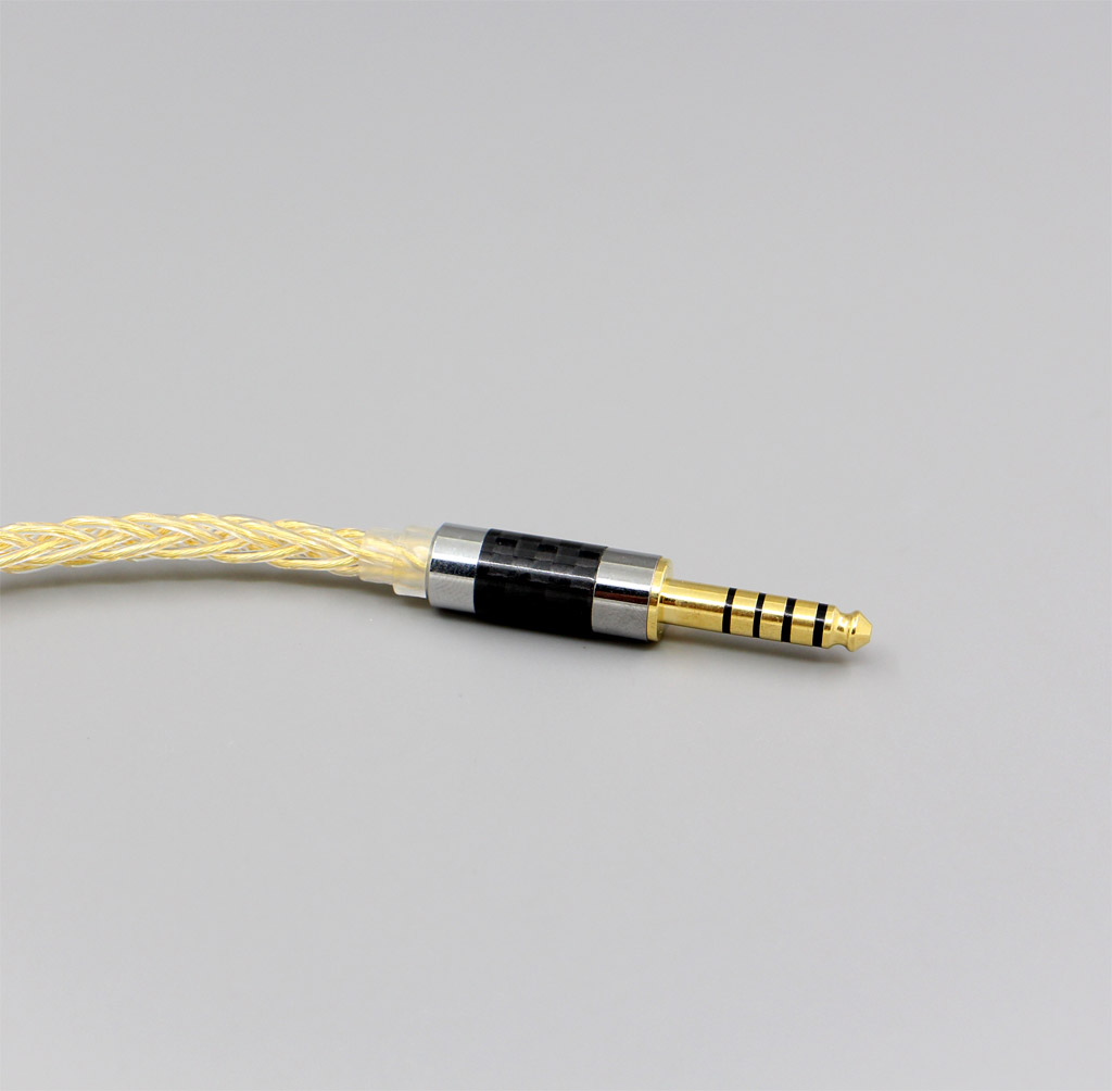 2.5mm Male To 4.4mm Angle 8 Core 99.99% Pure Silver + Gold Plated Cable For Aroma A100 AMP