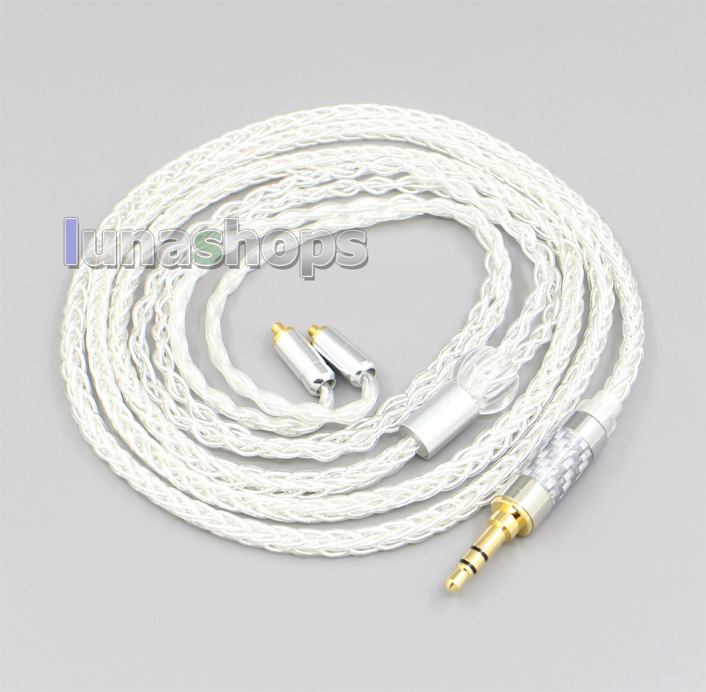 3.5mm 2.5mm 4.4mm XLR 8 Core Silver Plated OCC Earphone Cable For Shure se535 se846 Se425 Se315 Se215 MMCX