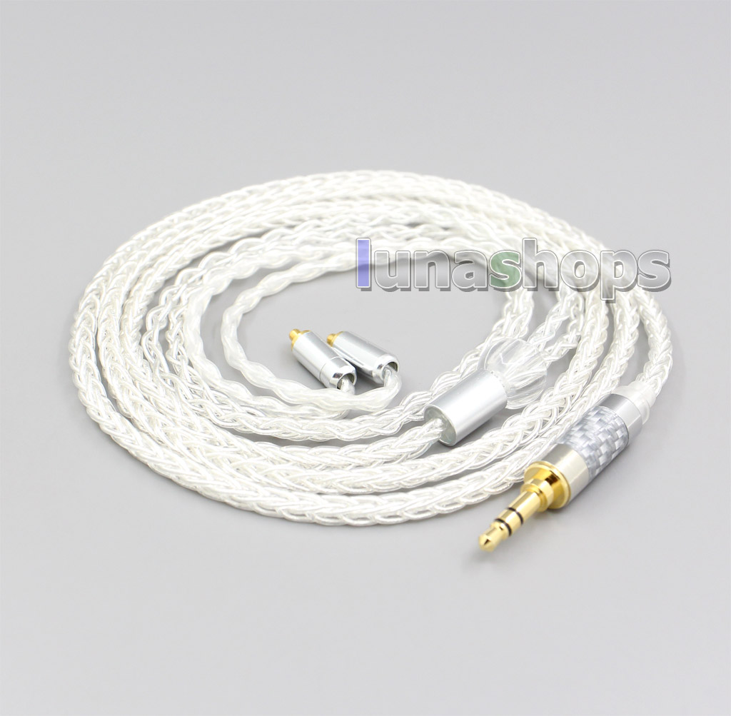 3.5mm 2.5mm 4.4mm XLR 8 Core Silver Plated OCC Earphone Cable For Shure se535 se846 Se425 Se315 Se215 MMCX